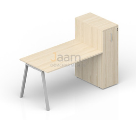 Мебель для персонала Стол с приставным шкафом Tower ARTPS128T112